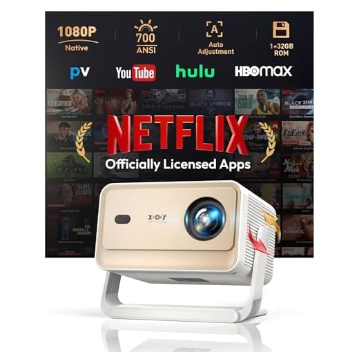 Smart Beamer N6 Pro: Netflix-fähig & Autofokus mit 4K-Unterstützung und 1080P Full HD, WiFi 6, automatische Trapezkorrektur. Kompakter Projektor für Heimkino, Outdoor und Android/iPhone