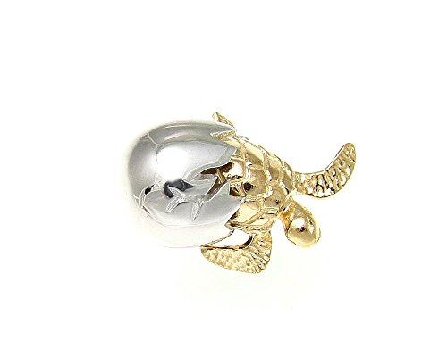 Arthur's Jewelry 925 sterling silver 2 tone yellow gold plated Hawaiian sea turtle honu hatching from egg pendant4