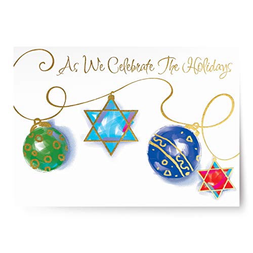 Designer Greetings - Boxed Holiday Cards - Interfaith Cards For People Who Celebrate Both Christmas And Hanukkah - As We Celebrate The Holidays (125-00337-000) #TOP21