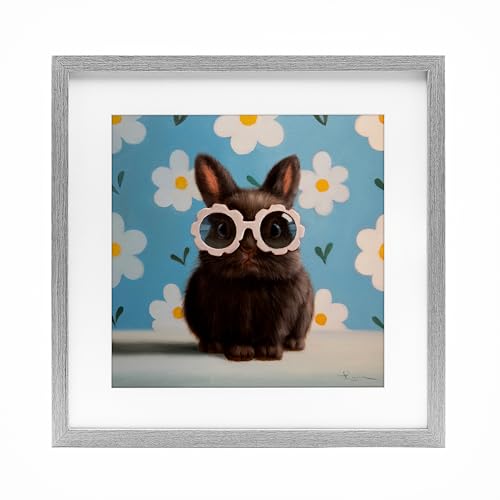 Illustration Flower Child Bunny par Lucia Heffernan cadre de 33 cm