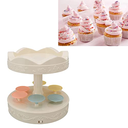 Machine à dessert rotative avec plateau à double étage circulaire