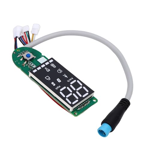 Tbest Reemplazo de la Placa de Circuito del Tablero de Instrumentos de Scooter Eléctrico Plástico Duradero de Alto Rendimiento Versión de Freno de Mano Doble Conector para Scooters