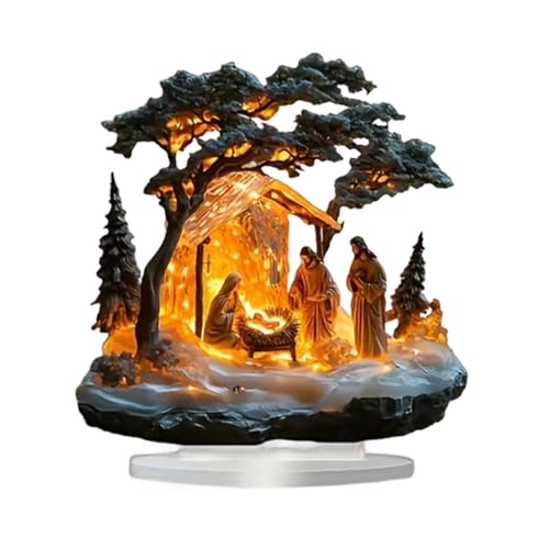 Weihnachtskrippe für Draußen 3 lmoikesz Exquisite Weihnachtskrippe für leuchtende Farben, Kirchen...