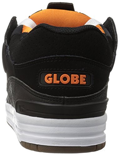 Image of Globe Mens Fusion Skate Shoes, Black /White /Orange, 14 M US