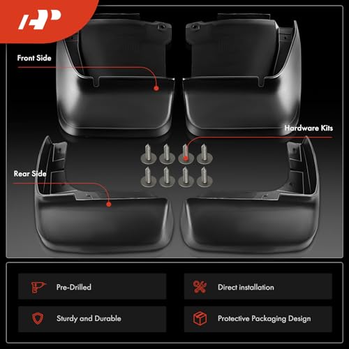 A-premium Mud Flaps Splash Guards for Honda Accord 2003-2007 Front and Rear 4-PC Set