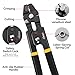 DISEN Wire Rope Crimping Cutting Tool 2-in-1, Fishing Crimps, Swaging Tool for Wire Rope, Wire Crimper for Aluminum Sleeves from 1/64'' to 3/32'' (0.5-2mm), Chrome Vanadium Steel, Phosphated Black