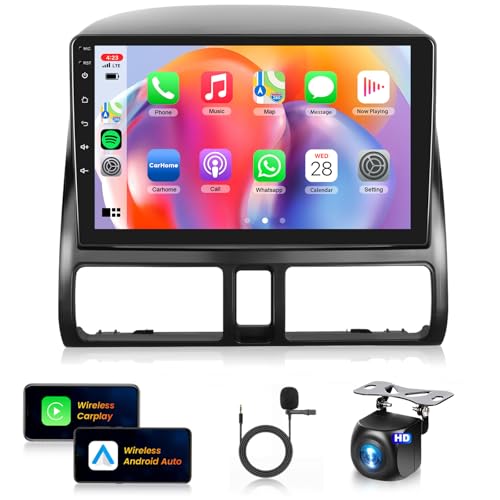 Car Radio for Honda CRV 2002-2006 Radio [2+64G] Wireless Carplay/Android Auto,Android Car Stereo 9&rdquo; Touch Screen GPS 5G WiFi Bluetooth FM/RDS Mirror Link SWC+Backup Camera for CRV Radio
