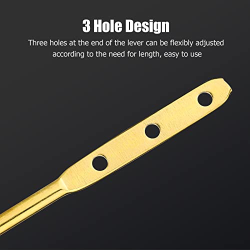 Image of Toilet Handle Side Mount, Universal Side Mount Toilet Copper Flush Lever Handle Repair Replacement Kit for TOTO Kohler Toilet Tank, 2-Pack Copper Lever