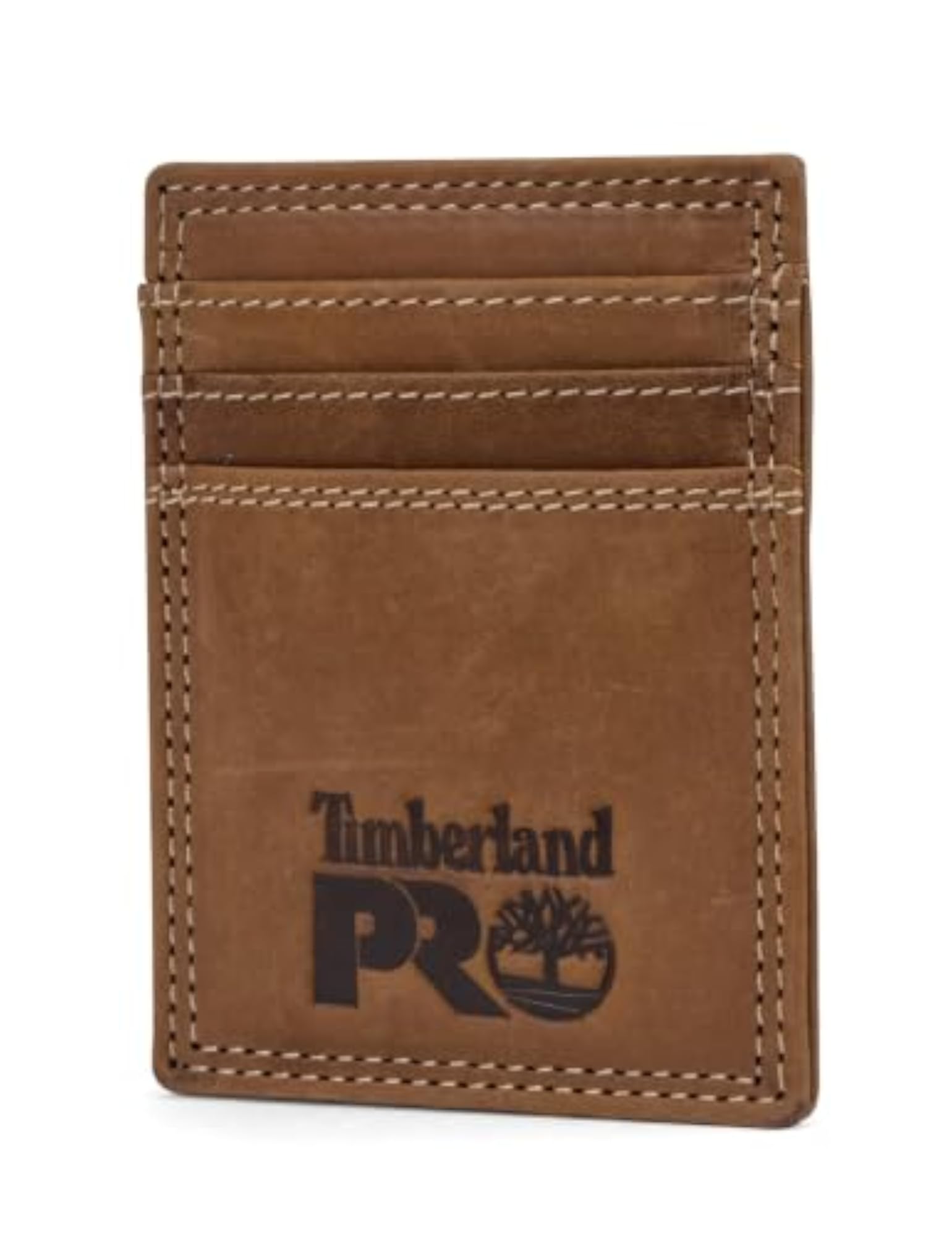 Men's Leather Front Pocket Wallet with Money Clip