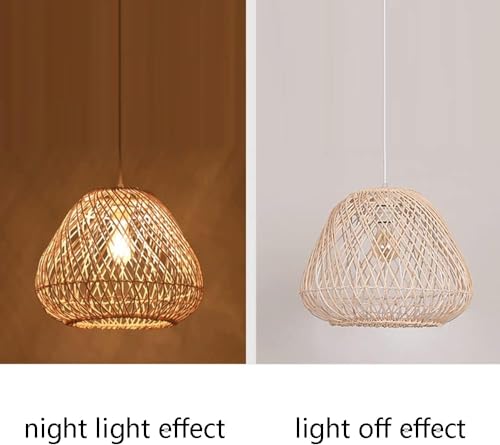 Lámparas de techo colgantes de mimbre boho para iluminación de restaurantes 2