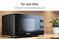 Samsung Solo-Mikrowelle, 700 W, Epoxy-Garraum mit 20 l Volumen, 5 Leistungsstufen, Defrost, Weiß/Schwarz, MS20A3010AH/EG – Ansicht 4