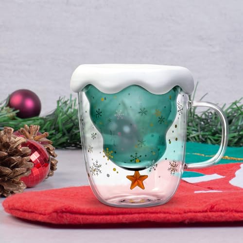 Arawat Weihnachtstasse Nikolausgeschenke Weihnachten Geschenk Nikolaus Tasse Kleine Weihnachtsgeschenke für Frauen Männer Mitarbeiter Kollegen Doppelwandige Gläser Weihnachten Becher Freundin – Bild 5