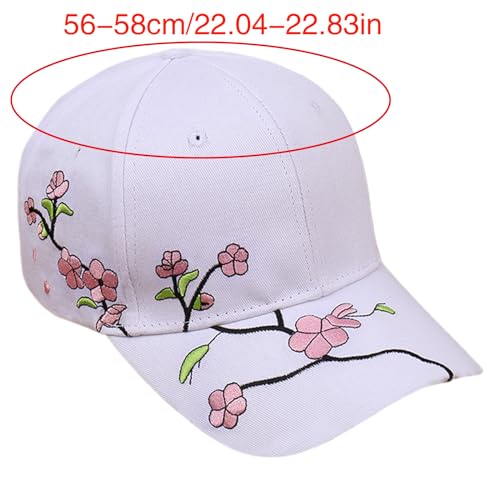 Gorra bordada con flores para mujer miniatura 3