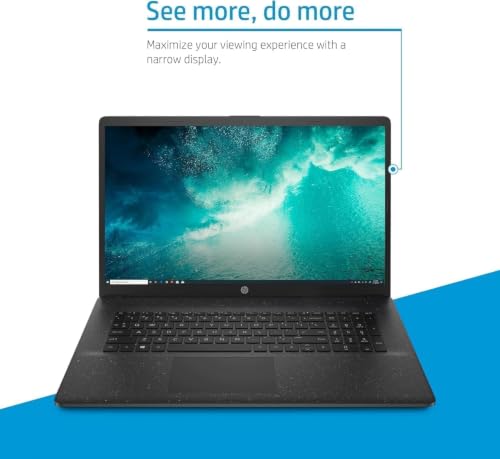 Image of HP 17 Laptop, 17.3 inch HD+ Non-Touch Display, i7-1335U, 32GB RAM, 1TB PCIe SSD, Wi-Fi 6 & Bluetooth 5.4, Numeric Keyboard, Windows 11 Home, Black