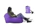 Inflatable Air couch With Special Back Support. Strong Waterproof Parachute Material. Lightweight Lounge Chair For Camping, Pool, Festival & Beach. Back Bag & Warranty Included