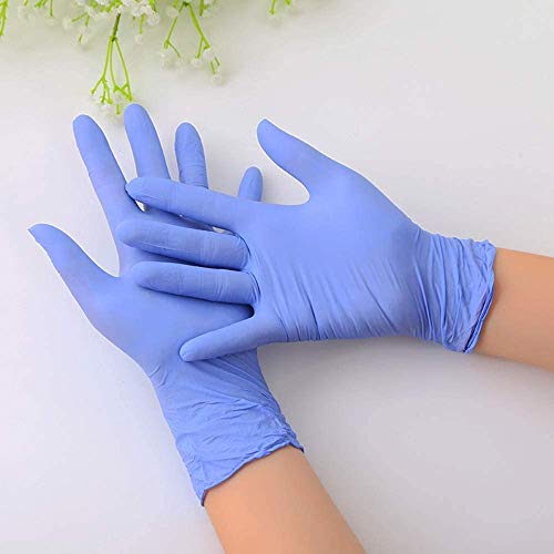 6 Boxes of Disposable Nitrile Gloves Purple Anti-Infection Anti-Allergy Isolation Germs Work Gloves Home Kitchen Cleaning Inspection Tools (100Pcs / Box),S