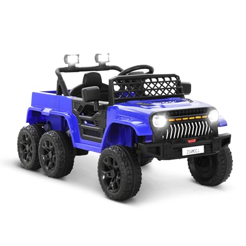 Alphakids 12v Off-Road Electric Ride On Truck for Kids-6 Wheels