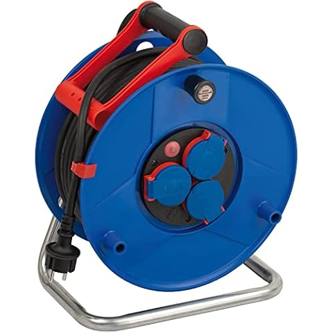 Brennenstuhl Garant IP44 Gewerbe-/Baustellen-Kabeltrommel, 40m - Spezialkunststoff (Baustelleneinsatz und ständiger Einsatz im Außenbereich, Made in Germany) blau Cover