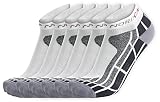 NORDCAP Allround-Sportsocken kurz in Weiß, 6er Pack Sneaker-Socken, atmungsaktive Füßlinge, unisex Wandersocken, Gr. 35 – 46, Menge: 6 Stück