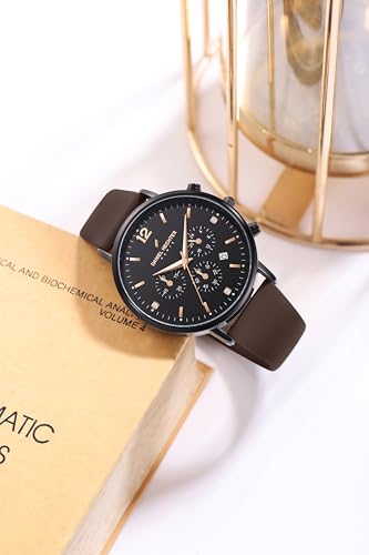 Image of Daniel Hechter Paris Picpus Collection Chronograph Watch for Men with Round Dial, Crystal Markers, Date Display & Silicone Strap