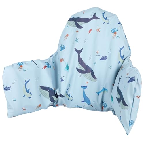 Image of High Chair Cushion with Cover Pad for IKEA Antilop Babies Toddlers Inflatable & Reversible Built-in Inflatable Cushion