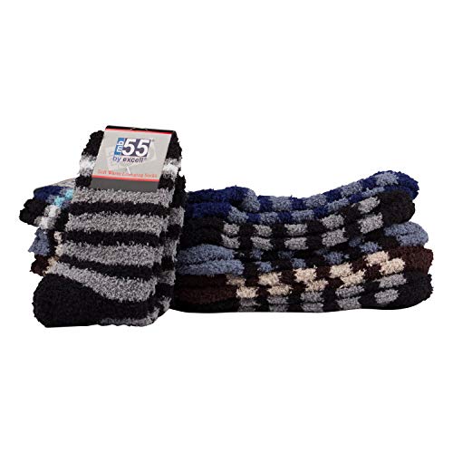 Image of Women's Fuzzy Plush Soft Slipper Socks, Fluffy Winter Holiday Cozy Value Pack Socks