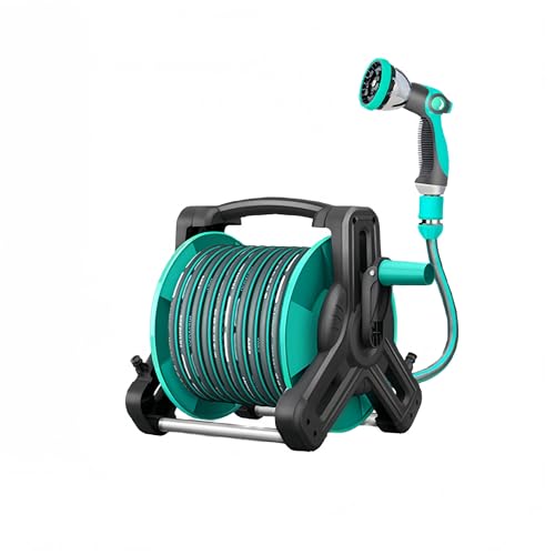 VGVGホースリール ガーデンセット 散水 10m 15m 20m 30m 35m 40m内径12o 耐圧 耐熱 耐寒 高耐久 巻き取り ねじれに強い 使いやすい 持ち運び 園芸 庭 洗車 (30メートル,シャワーガン)