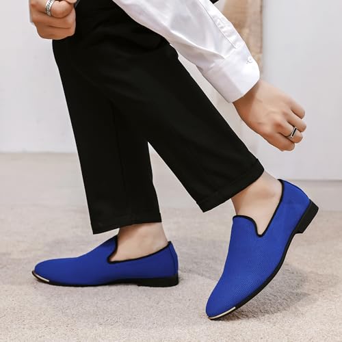 Image of FLQL Men's Luxury Penny Loafer Slip-On Velvet Shoes Party Dancing Shoes Suede Wedding Shoes Plus Size 7-13