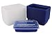 ISO Meal Prep Containers with Lids Certified BPA-Free Stackable Reusable Microwave/Dishwasher/Freezer Safe 16 oz, 25 Count, NAVY BLUE