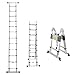 Produktbild Lospitch 3.8M(1.9+1.9) M Aluminium Teleskopleiter klappbar Ausziehleiter mit Stabilisator Hochwertigem Klappleiter und Faltbaren Aluminiumleiter 150kg Belastbarkeit