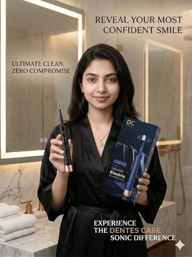 Image of Sonic Electric Toothbrush for Adults - Ultra-Power 48,000 Vibrations - 5 Precision Modes, 45-Day Battery Life & USB-C Fast Charging - Includes 3 Brush Heads & Travel Cap (color-Obsidian Onyx Black)