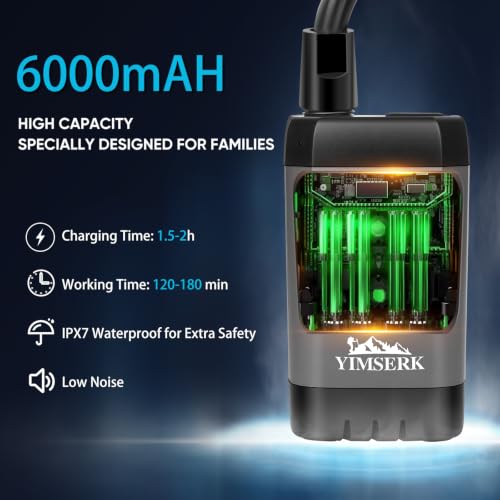 Ducha portátil de camping con batería 6000mAh y calentador de inmersión de agua de 2000W, bomba recargable, cabezal filtrado de 4 modos con pantalla LED, kit de ducha para viajes, mascotas y lavado de autos miniatura 5