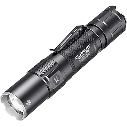 klarus XT2CR Torch Rechargeable 1600 Lumens, Tactical Torch with Tail Dual Switches, 3600mAh Battery Torch, 200 Hours Max Runtime, IPX8 Waterproof Torch for for Police Camping Hiking… Cover