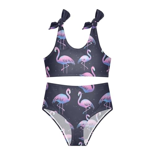 Wusikd Flamingo Girls Swimsuits Two Piece Swimwear Bikini Set for for Girls Size 3T3