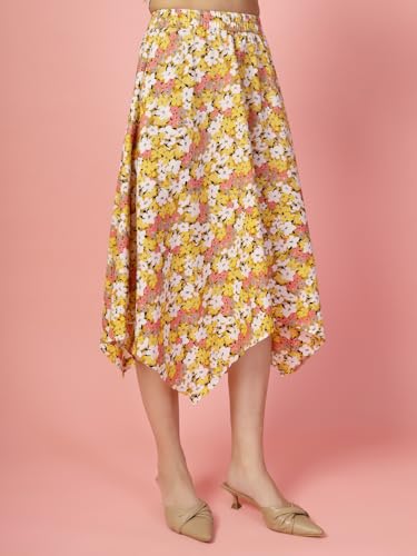 Image of OOMPH! Long Skirts for Women with Handkerchief Hem
