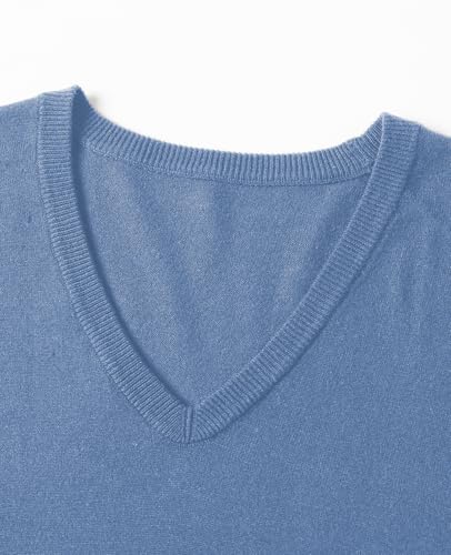 Image of QUALFORT Women's Sweaters Long Sleeve Soft Lightweight Basic Knitted Pullover Sweater