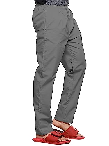Image of Mens Solid Soft Cotton Grey Pyjama