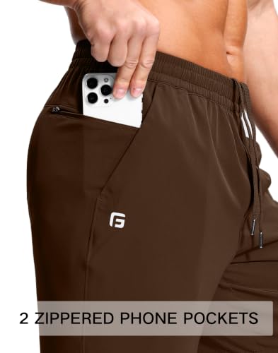 Image of GGJ Men's Lightweight Athletic Shorts with 2 Zipper Pockets 7 inch /9 inch /5 inch Gym Workout Running Quick Dry Tennis Shorts for Men