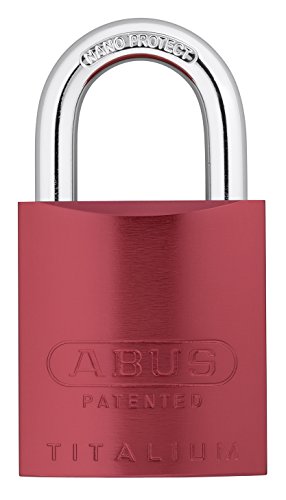ABUS 83AL/45-300 S2 Schlage Rekeyable Padlock Aluminum Body Zero-Bitted, 1" Shackle, Red