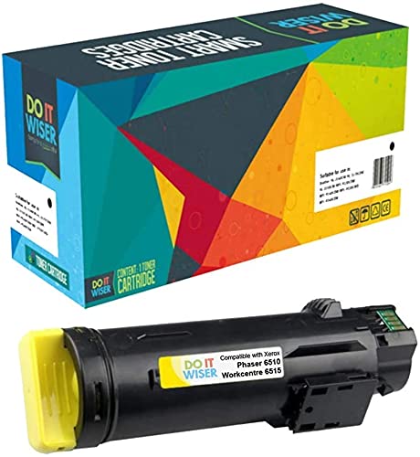 Do it Wiser Compatible Toner Cartridge Replacement for Xerox Phaser 6510 6510DN 6510DNI, Xerox WorkCentre 6515 6515DN 6515DNI 106R03479 (Yellow - High Yield)