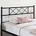 Yaheetech Black Twin Metal Platform Bed Frame Mattress Foundation with Headboard and Footboard Under Bed Storage Steel Slats No Box Spring Needed 2Pcs