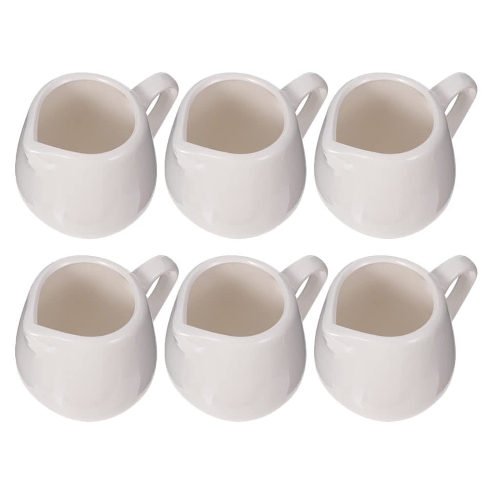 HEMOTON 6Pcs Mini Latte Brocca della Cucina della Cucina della Cucina della Cucina La Crema per La Ceramica della Brocche della Salsa con La Maniglia