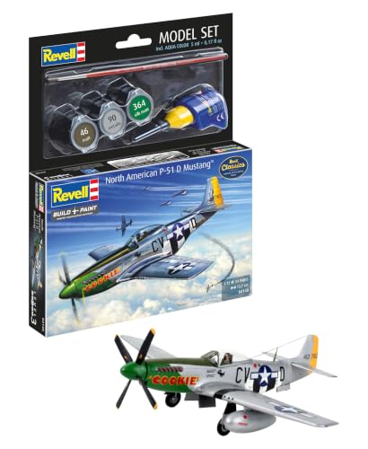 Revell Modellbausatz 64148 - Model Set P-51D Mustang im MaĂźstab 1:72