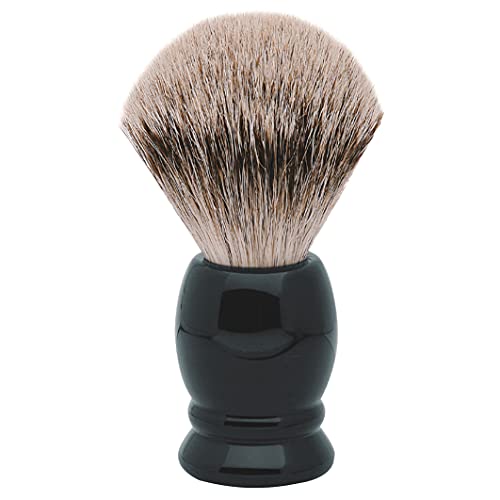 Becker - Manicure Shaving Shop Halter & Rasierpinsel Rasierpinsel Dachshaar, Plastikgriff schwarz, klein mittel
