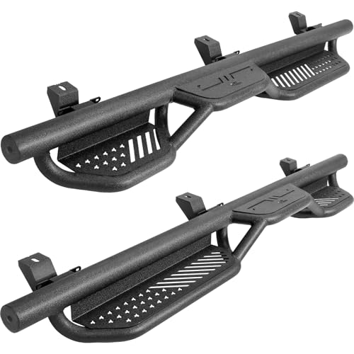 JOYTUTUS Running Boards for Wrangler JL 4 Door 2018-2026 | Heavy Duty Side Steps Nerf Bars - 550LB Capacity, Easy No Drill Installation, 2-Tier Anti-Slip, Rust Resistant Matte Black Wrinkle Finish