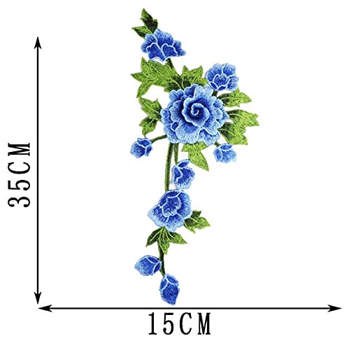 Applicazioni Ricamate 3D Peonie – 4 Pezzi, Fiori In Fibra Di Poliestere, Da Cucire A Mano