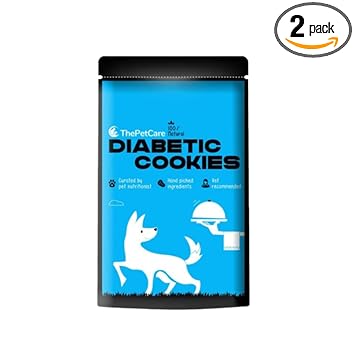 ThePetCare Natural Diabetic Cookies for Dogs All Ages & Breeds | Dog Biscuits Treats for Puppies | Preservative Free, Non Processed, Gluten & Grain Free | Vet Recommended. (100gms, Pack of 2)