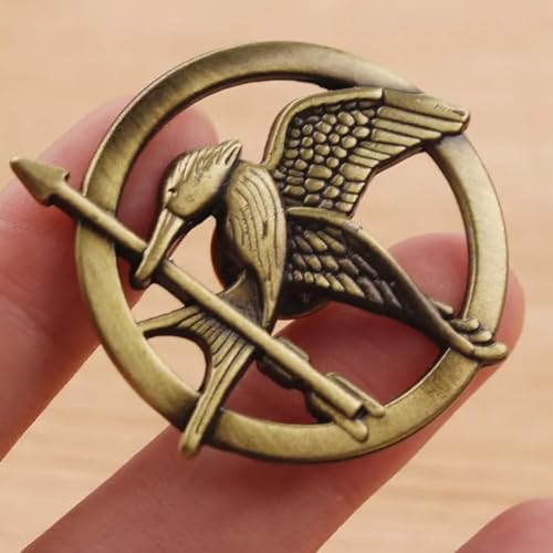 Image of Pack of 3 Hunger Games Movie Mockingjay Lapel Pin Cosplay Prop Rep Mockingjay Pin Brooch Badge Fans Souvenir