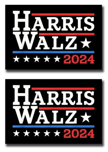 2 Pack Harris Walz 2024 Magnet Kamala Harris Tim Walz Waltz for President Retro Car Magnet Auto Truck Fridge Magnetic Decal Bumper Magnet