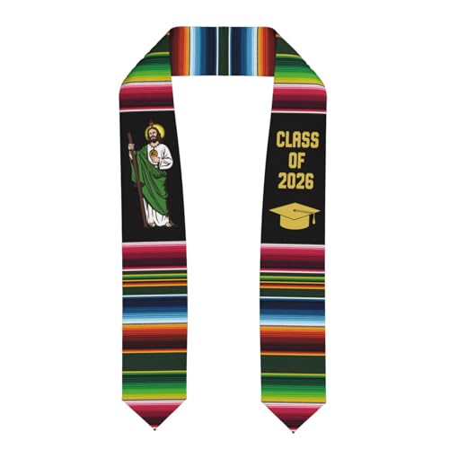 YQIUSM Mexican Graduation Sash Graduation Stole Class Of 2026 San Judas Tadeo Stoles For Graduation 2026
